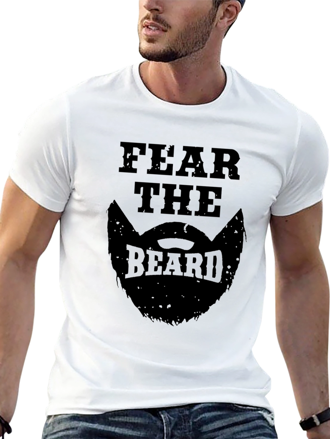 Fear the Beard Graphic T-Shirt - Mens Black Tee