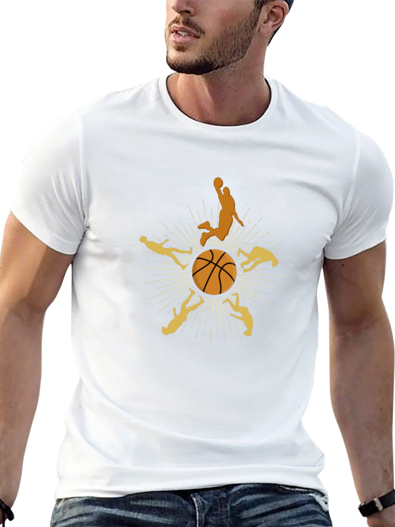 Basketball Graphic Tee - Slam Dunk Style