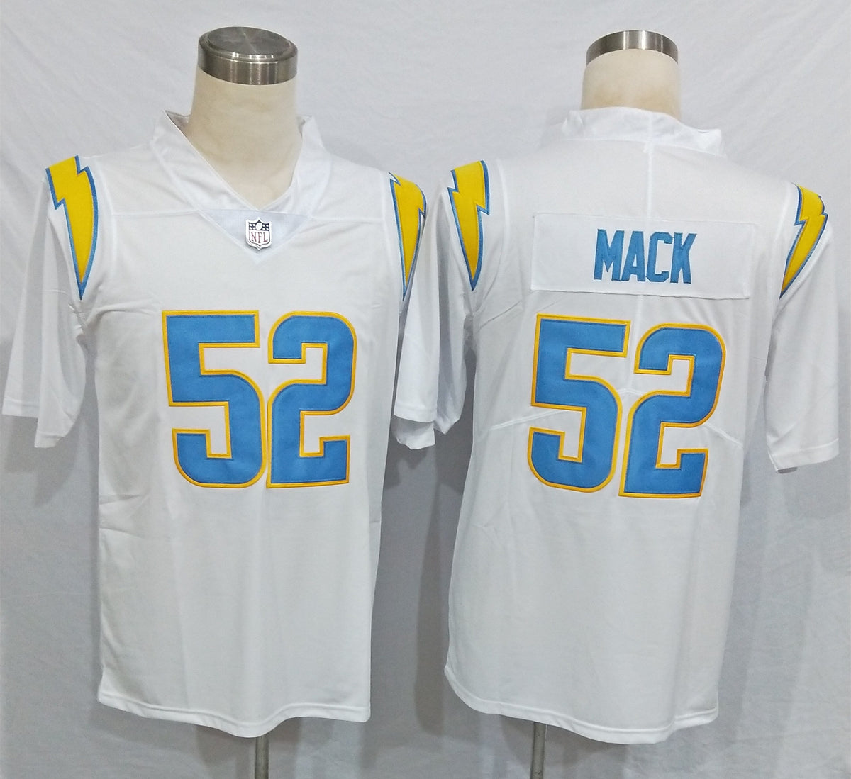 Men's Los Angeles Chargers Khalil Mack #52 White Game Jerseys