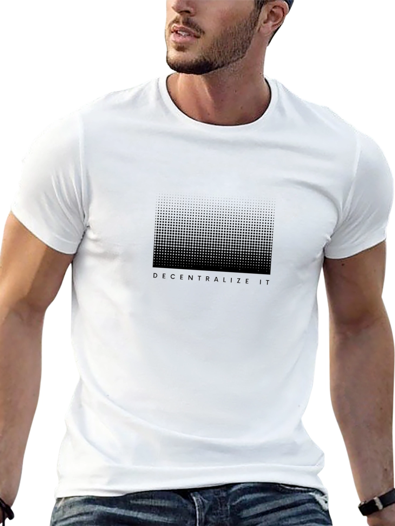 Decentralize It Black Graphic Tee