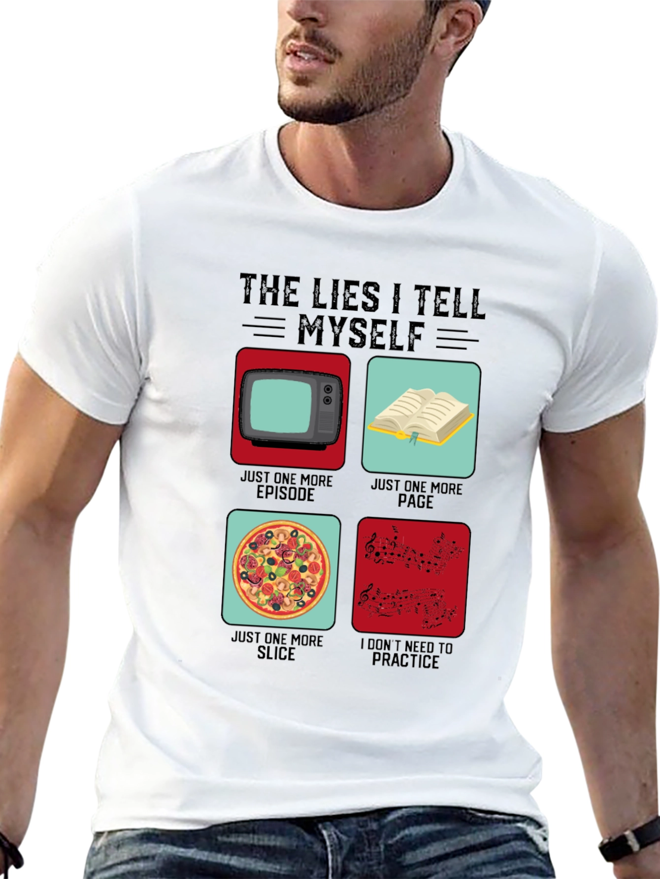 Funny The Lies I Tell Myself Graphic T-Shirt