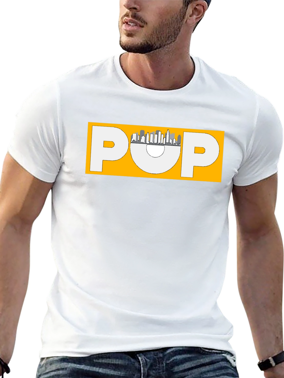 Stylish Black POP Graphic T-Shirt