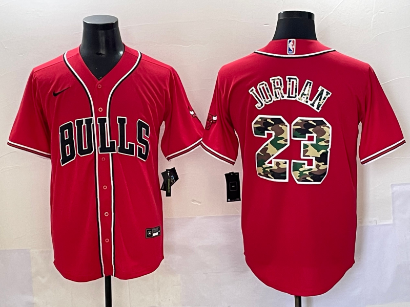 Men's Chicago Bulls Michael Jordan #23 Red Alternate Player Jersey