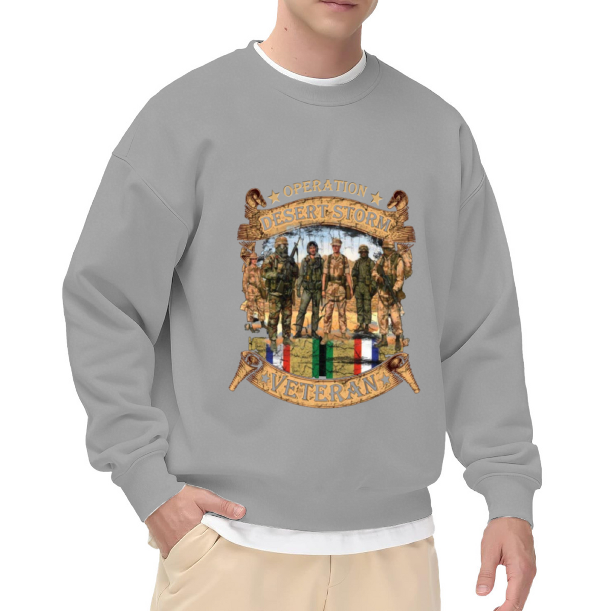 Vintage Sunset Retro Caravan Camping Adventure Lover Crewneck Sweatshirt