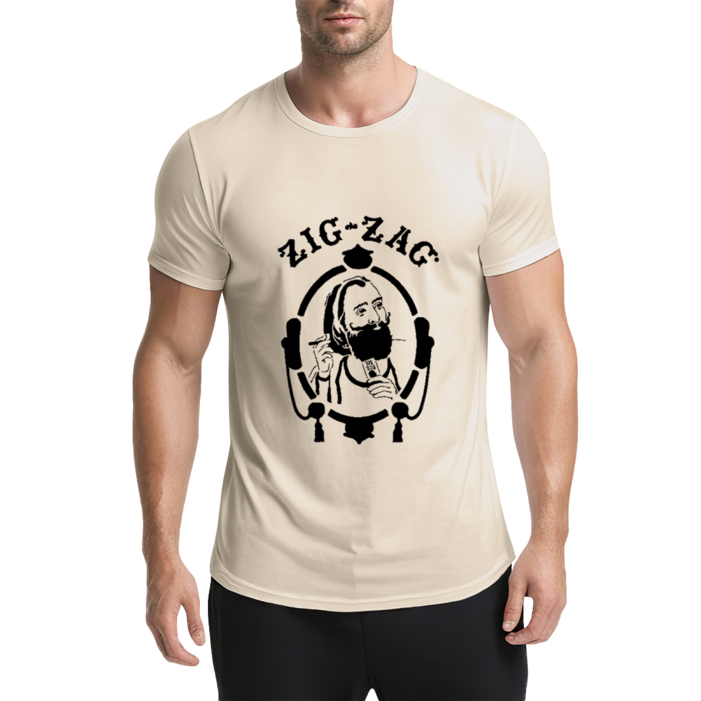 Zig-Zag Rolling Papers Classic Vintage Portrait Grey Tee