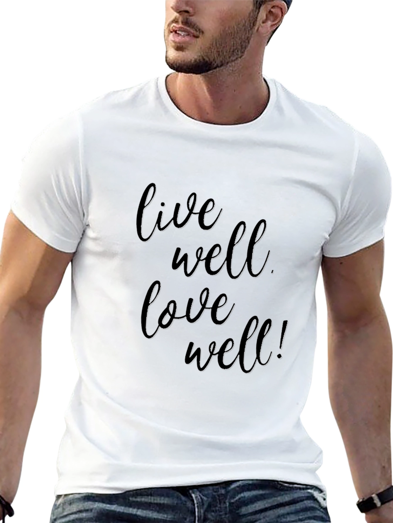 Live Well Love Well Black Graphic Tee