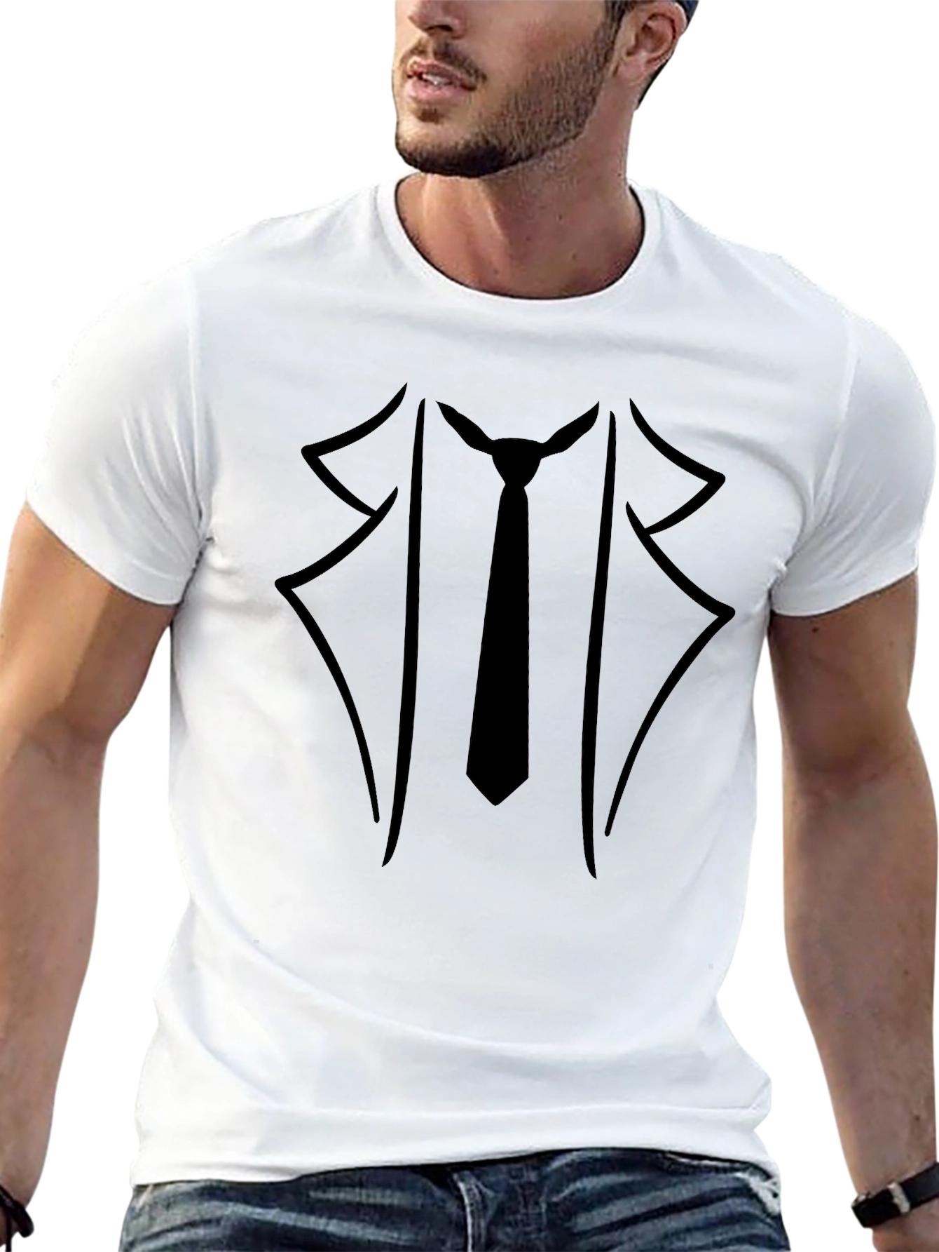 Suit & Tie Graphic T-Shirt - Stylish and Fun