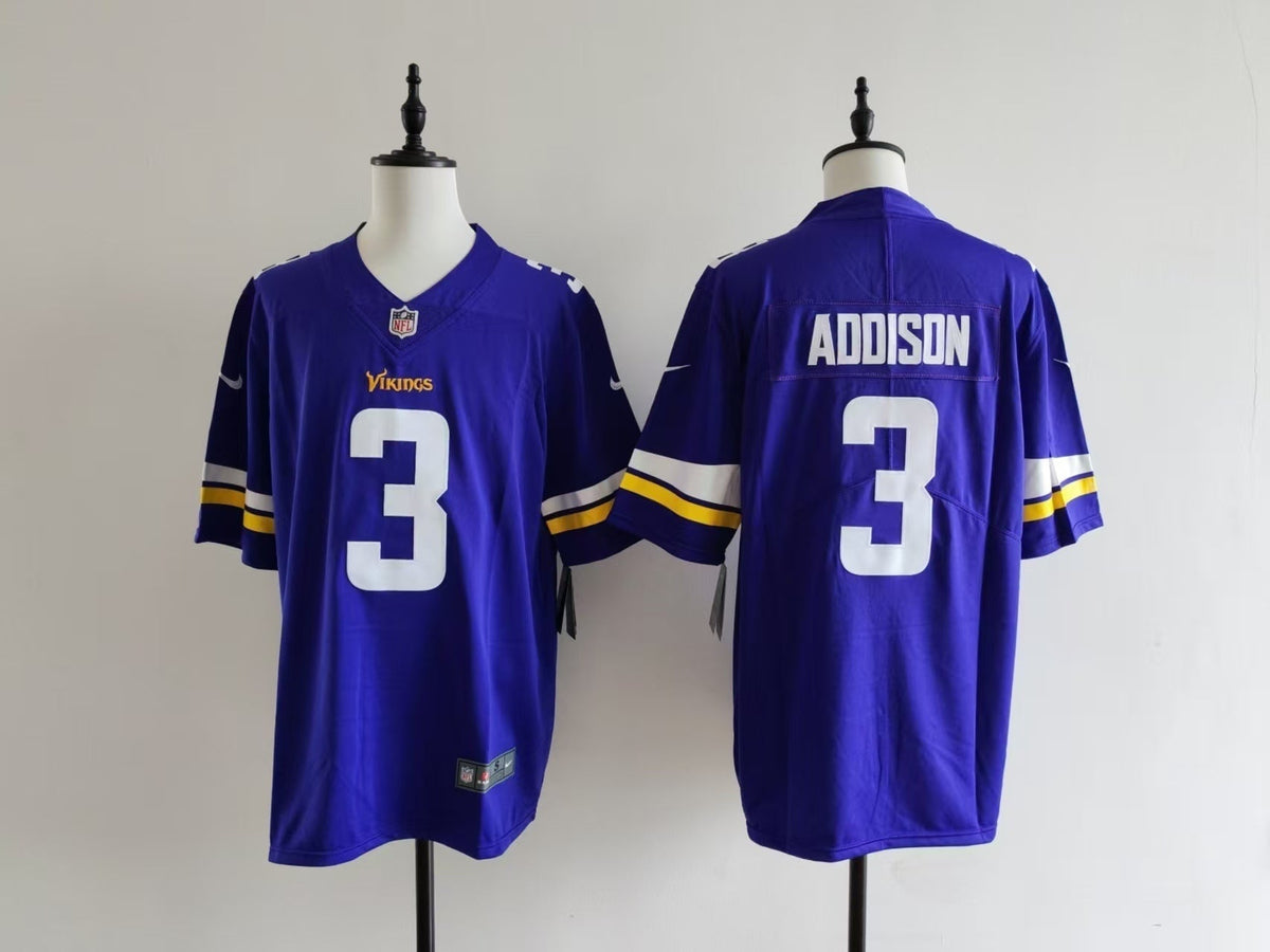 Men's Minnesota Vikings Jordan Addison Nike Jersey - Purple#3