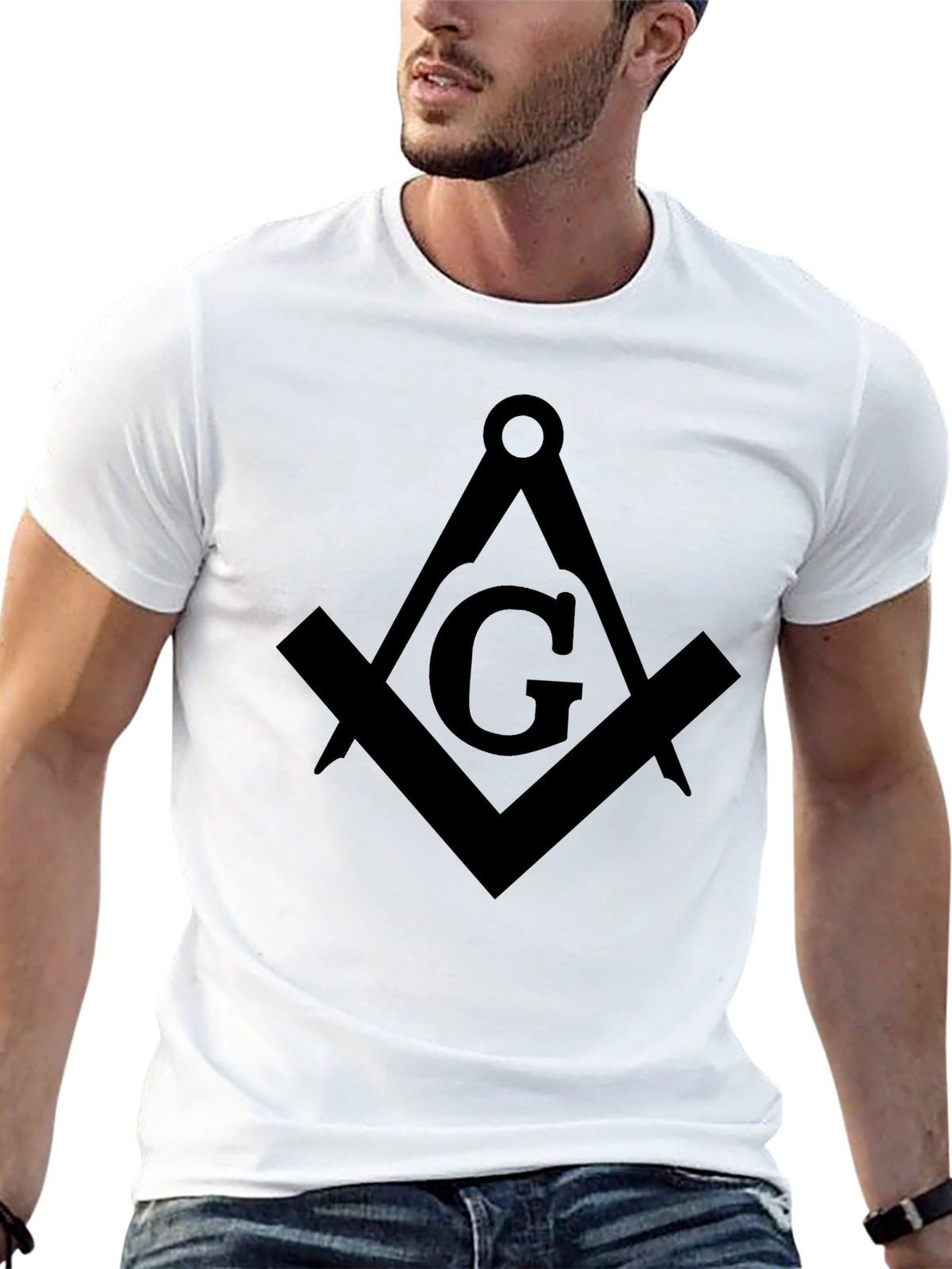 Masonic Square & Compasses Black T-Shirt