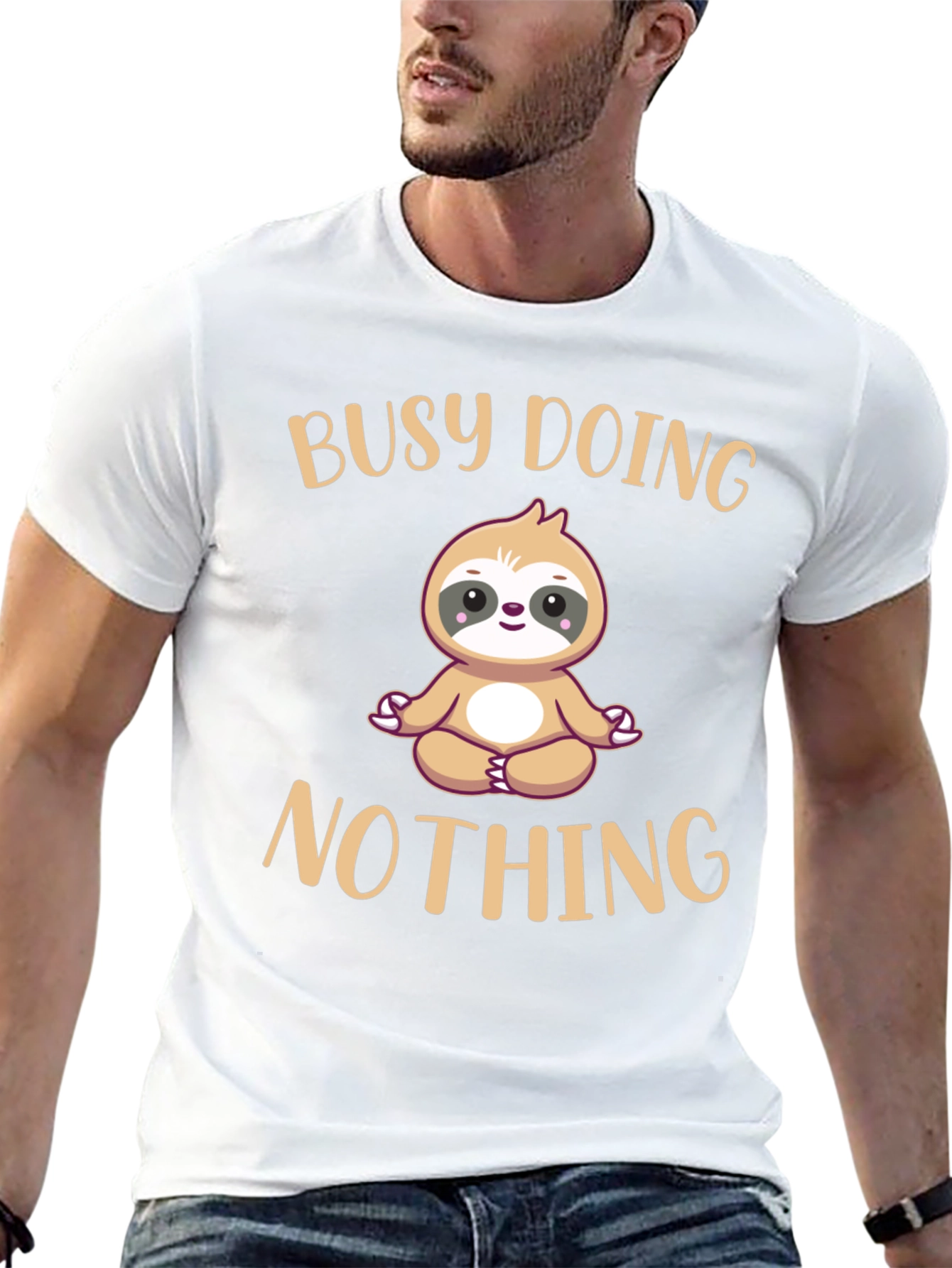 Busy Doing Nothing Sloth T-Shirt Funny Relaxation Tee
