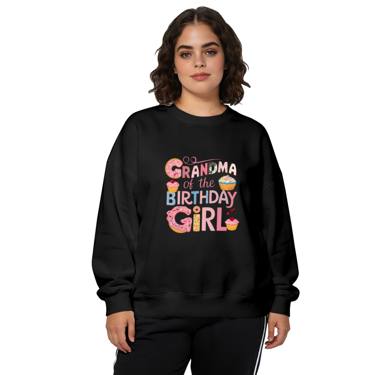 Grandma Of The Birthday Girl Sweet Party Crewneck Sweatshirt