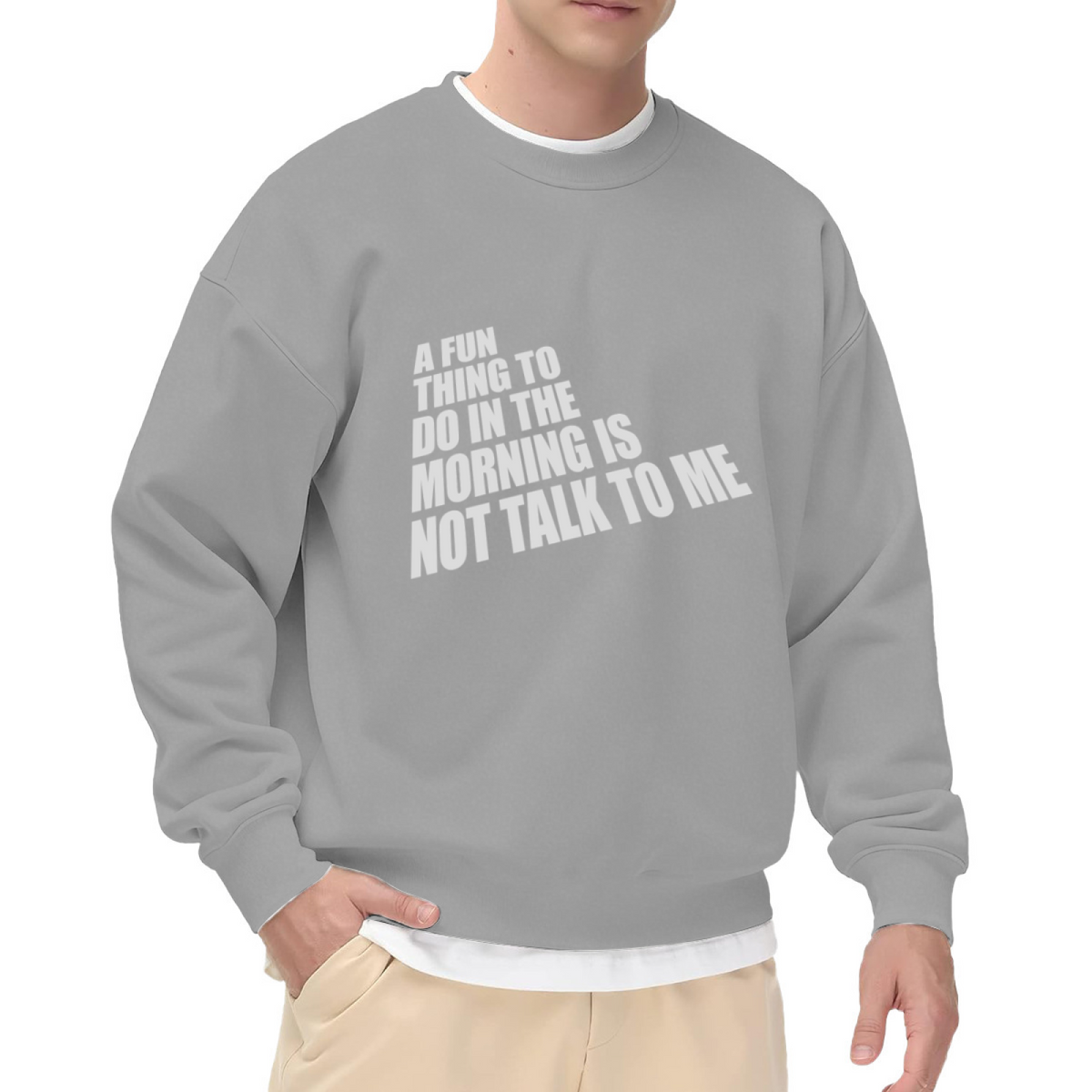 A Fun Thing To Do In The Morning Is Not Talk To Me Introvert Crewneck Sweatshirt