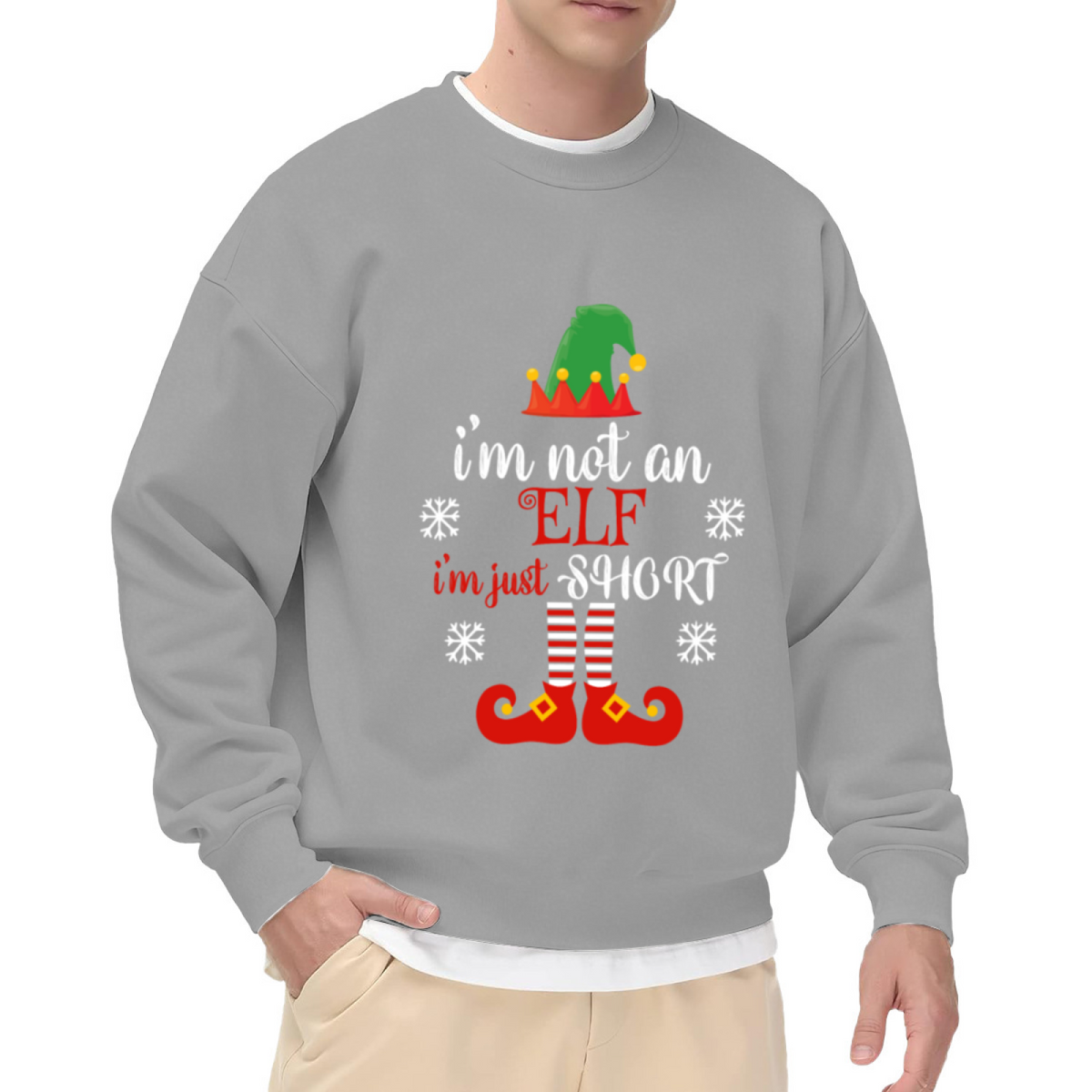 I'm Not An Elf I'm Just Short Funny Christmas Crewneck Sweatshirt