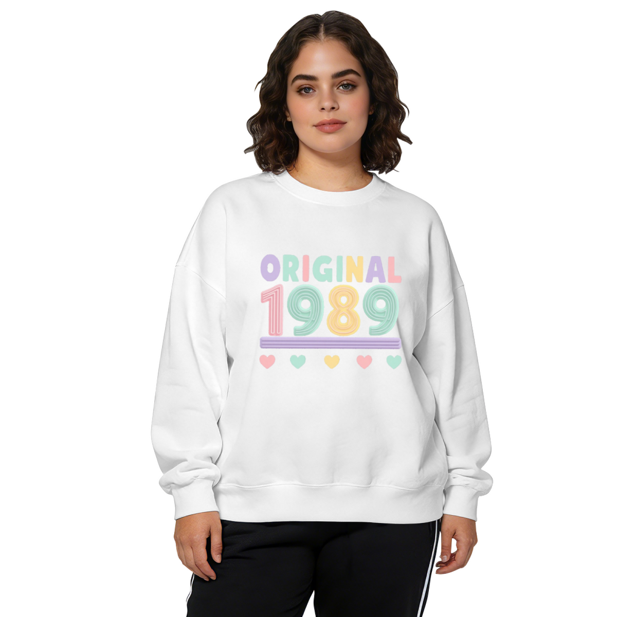 Original 1989 Cute Pastel Birthday Year Crewneck Sweatshirt