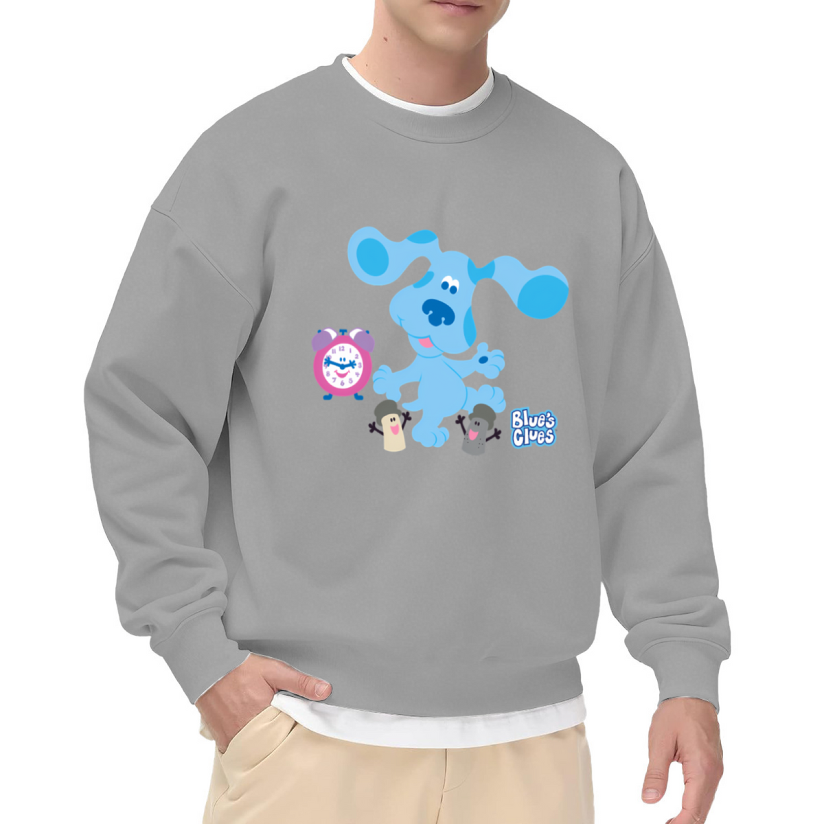 Blue¡¯s Clues Nostalgic Cartoon Kids Show Crewneck Sweatshirt