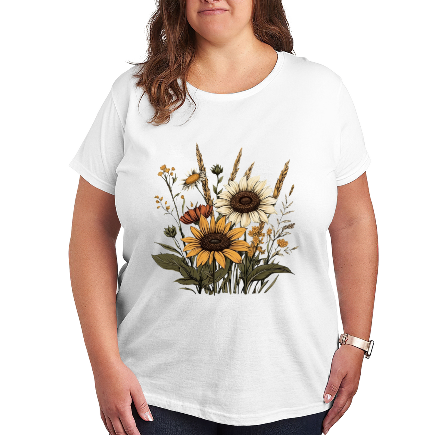 Trendy Leopard Print Outline Heart Minimalist Tee