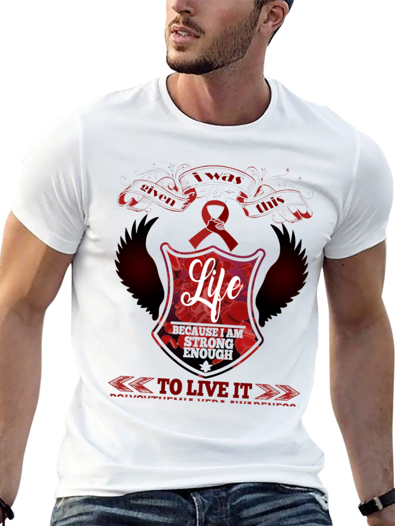 I was Given This Life Red Ribbon Awareness T-Shirt