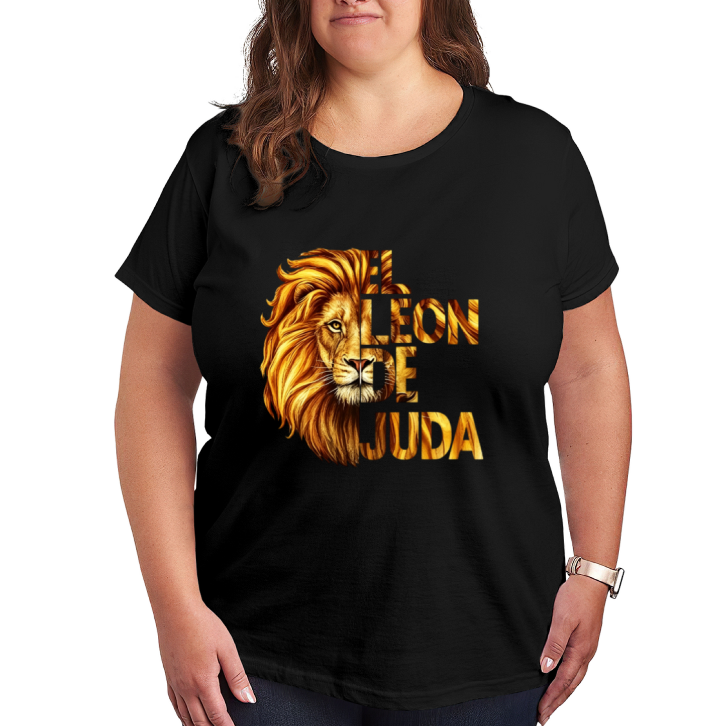 El Leon De Juda Golden Lion Faith Graphic T-Shirt