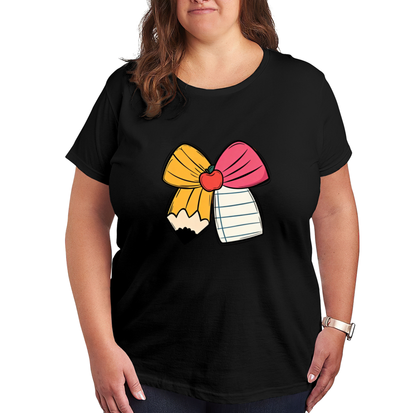 Teacher Apple Pencil Back To School Graphic Tee