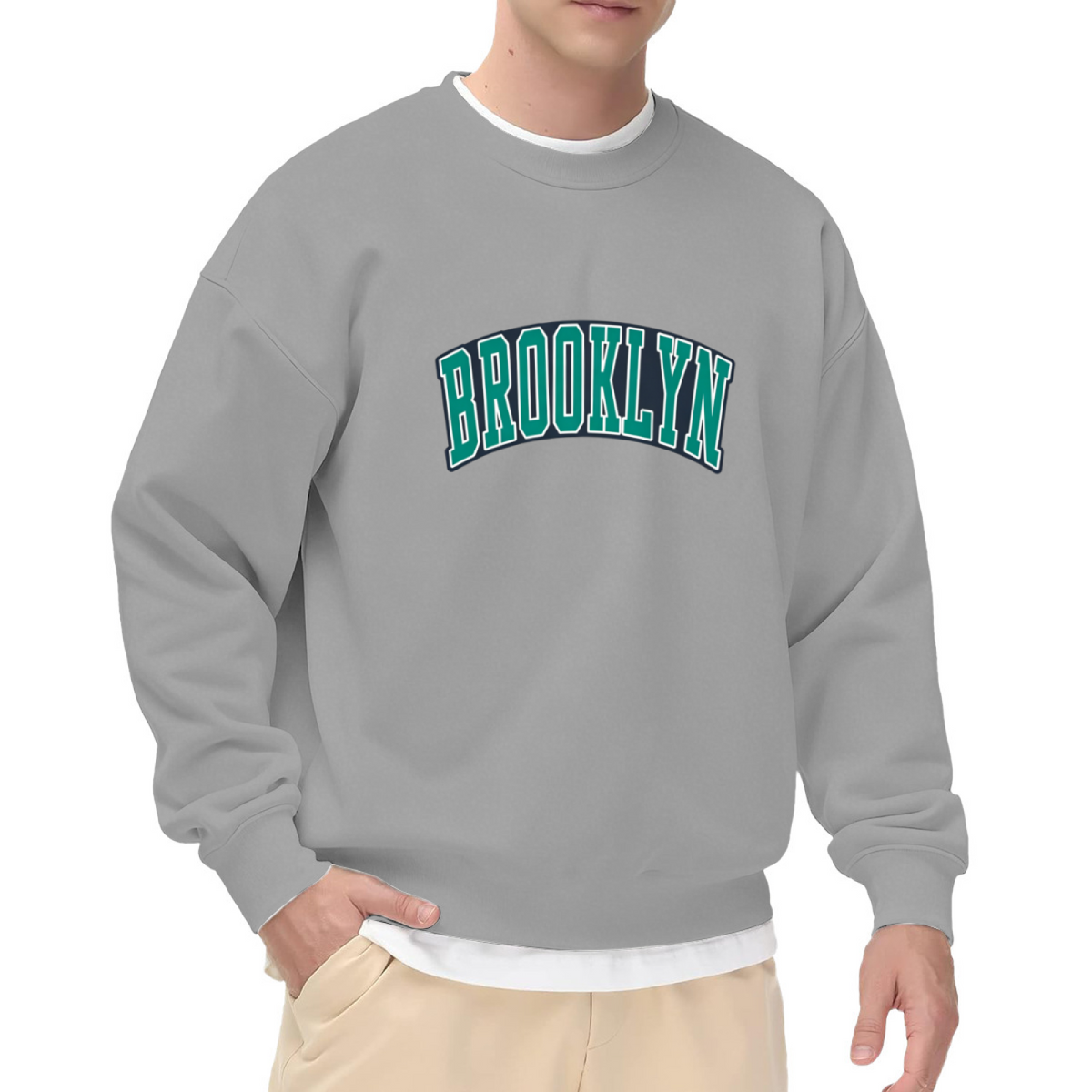 Retro Brooklyn Letter Vintage Crewneck Sweatshirt