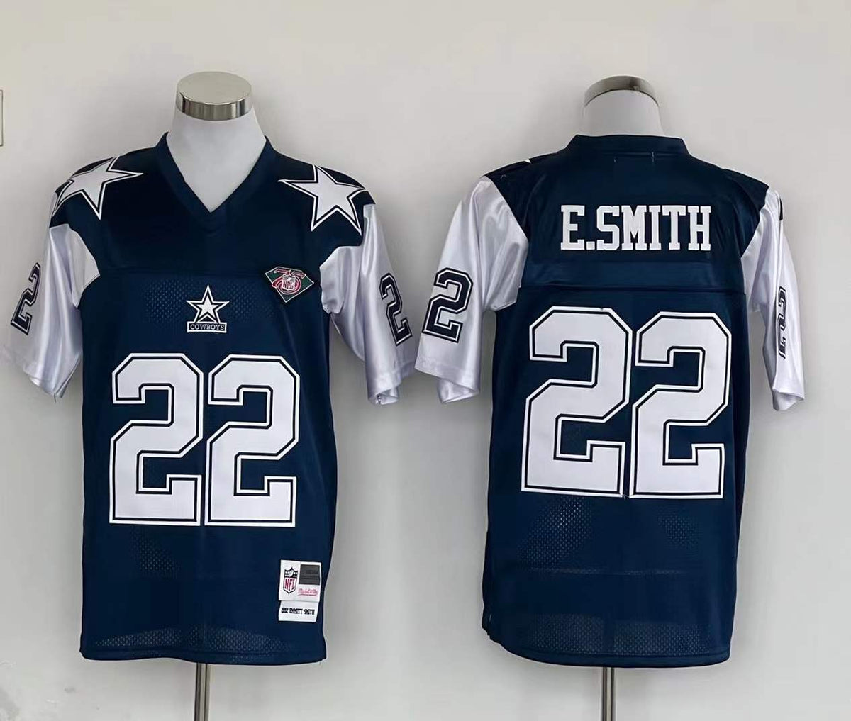 Men's Dallas Cowboys Emmitt Smith Mitchell & Ness Navy Legacy Replica Jerseys