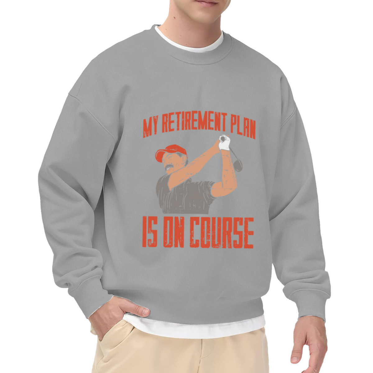 My Retirement Plan Is On Course Golf Lover Vintage Crewneck Sweatshirt