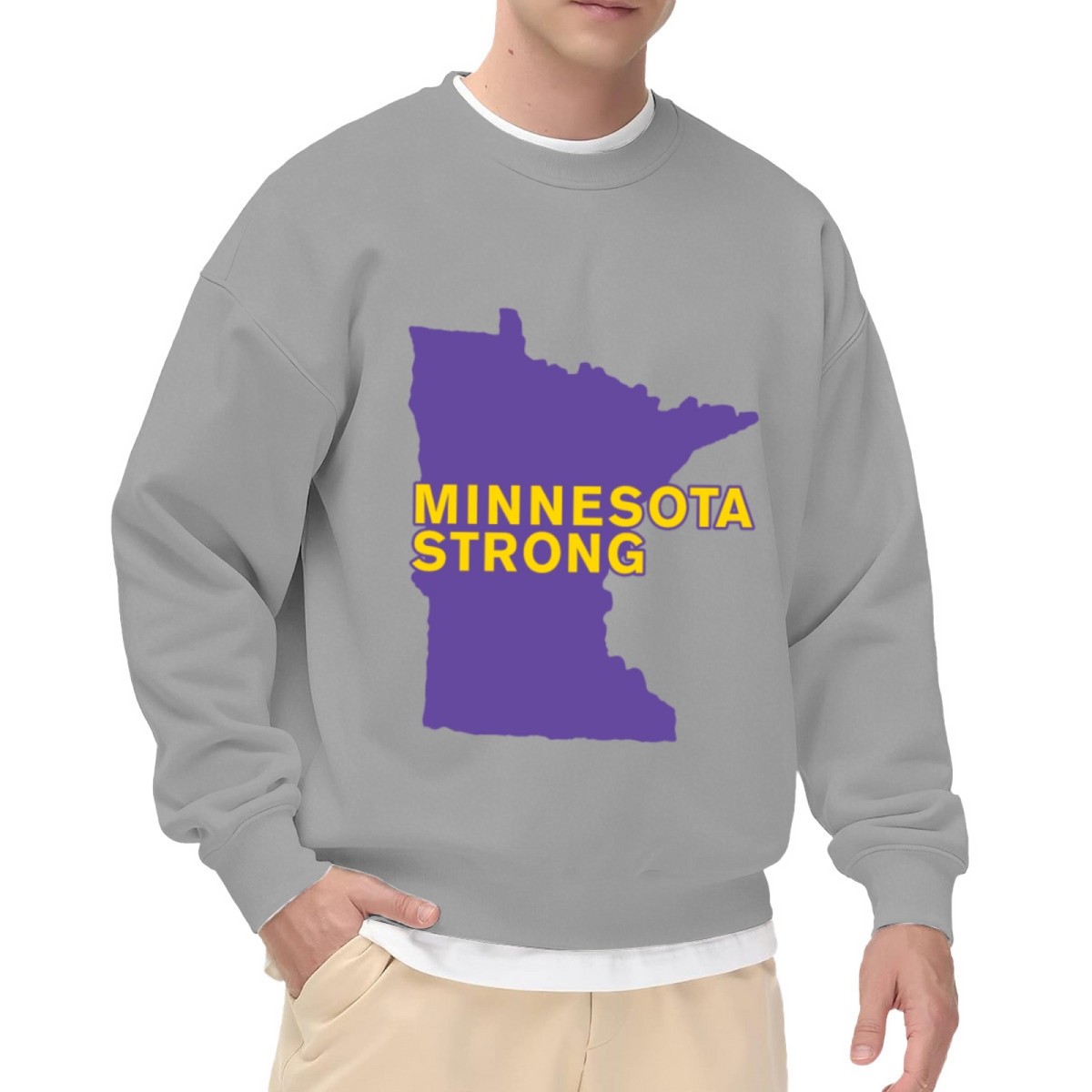 Minnesota Strong State Pride Graphic Crewneck Sweatshirt Home State Apparel