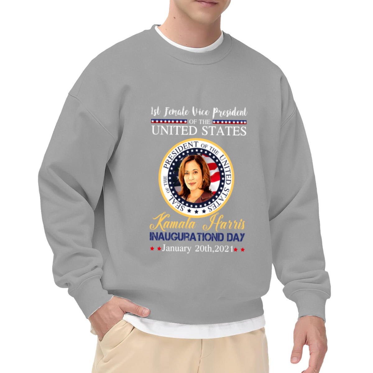 Kamala Harris 1st Female Vice President Inauguration Crewneck Sweatshirt