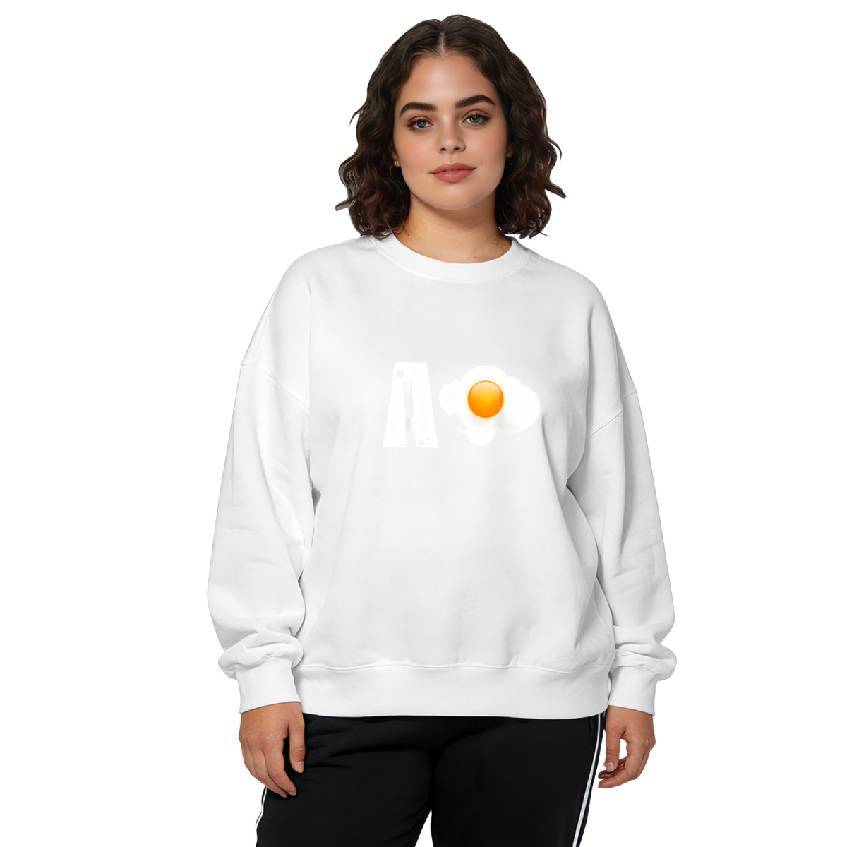 Minimalist AO Letter Trendy Crewneck Sweatshirt