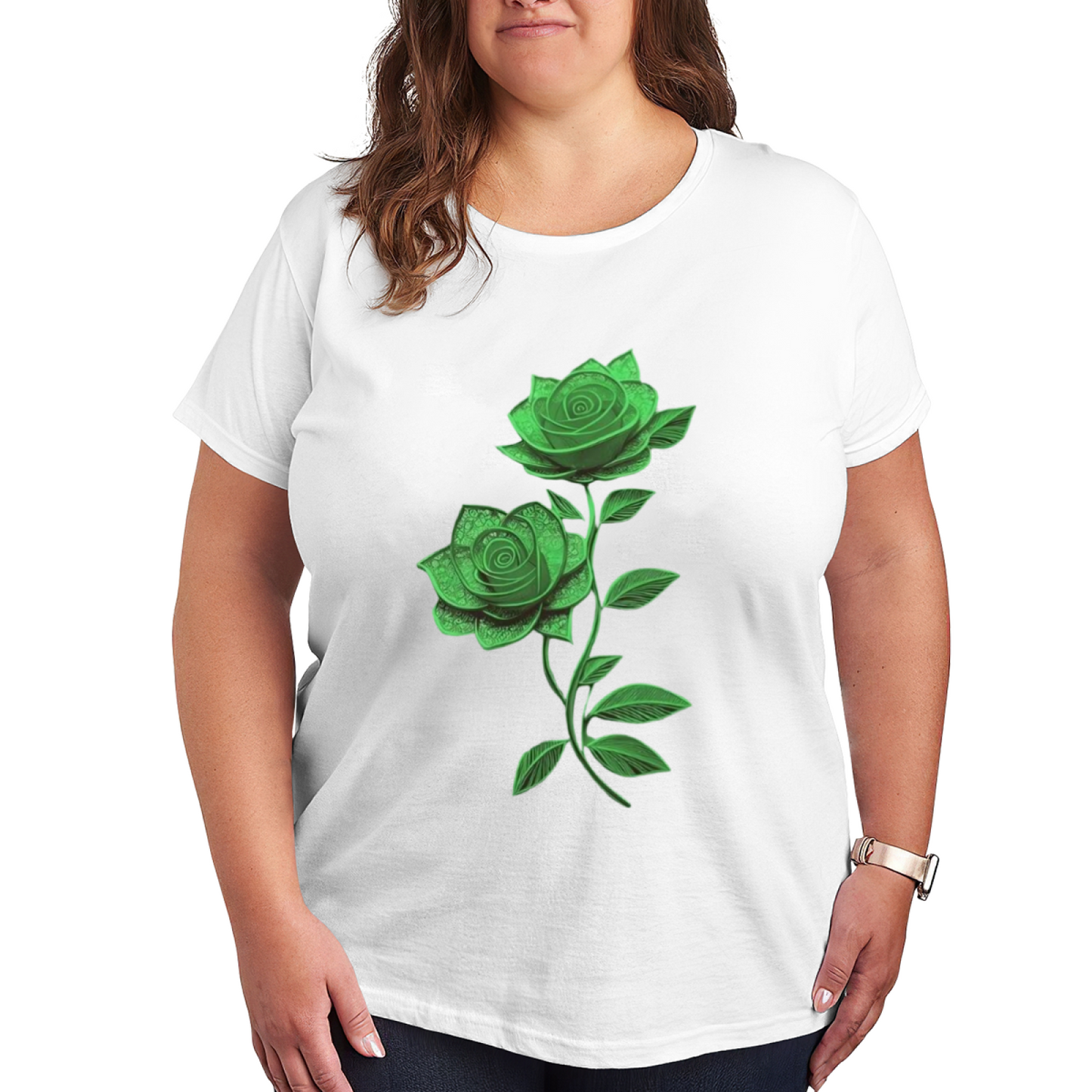 Soft Pink Floral New York USA City Vintage Women Tee