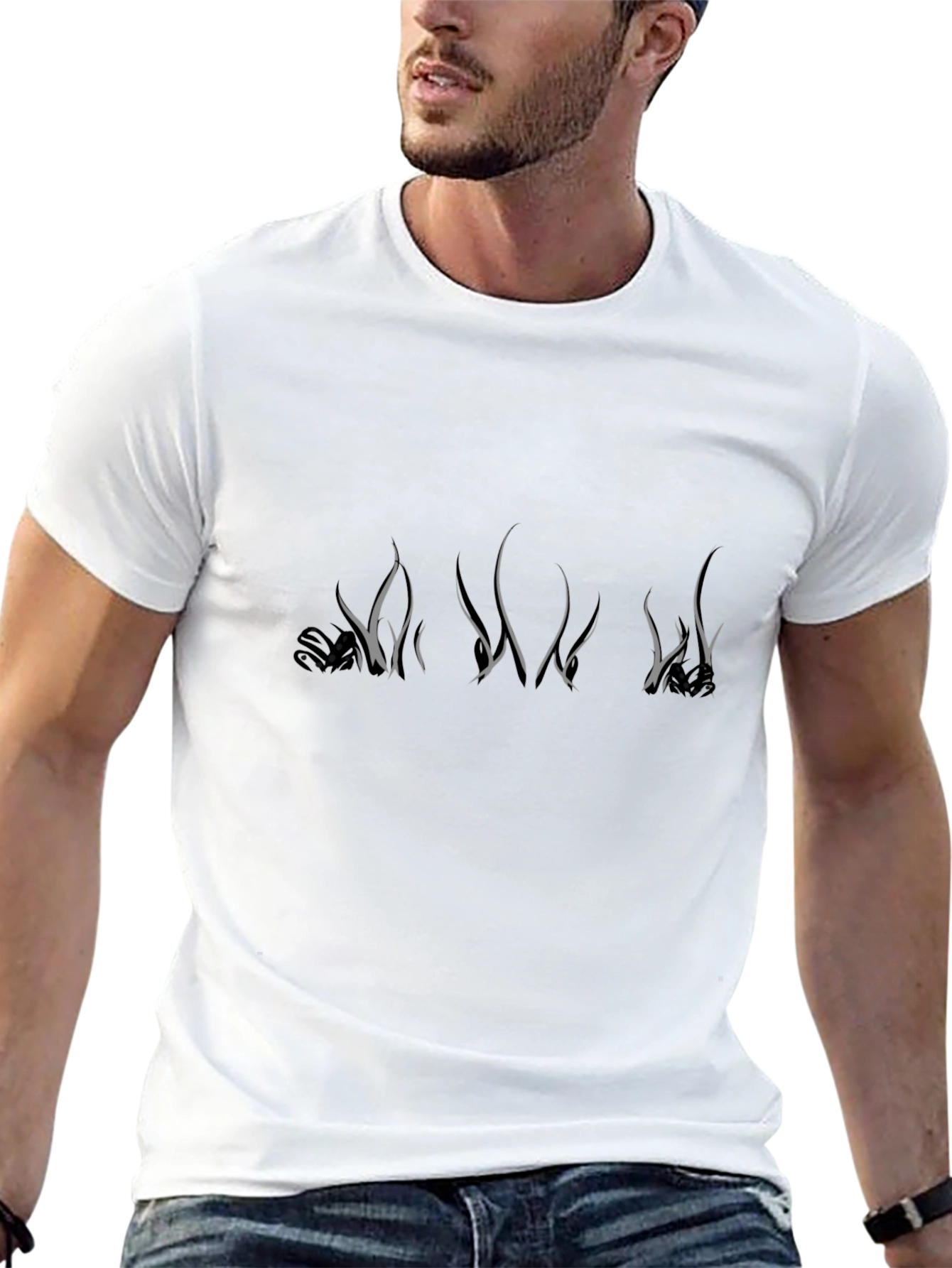 Graphic Tee - Abstract Grass Design