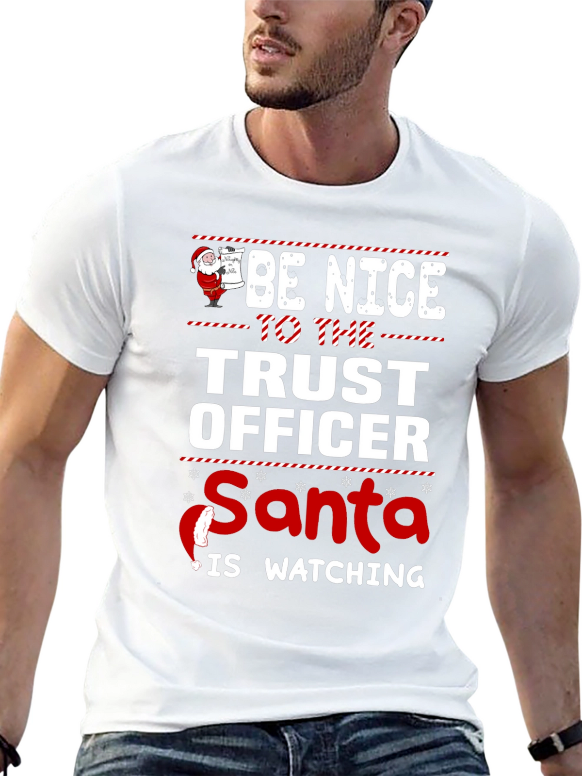 Be Nice to the Trust Officer Santa T-Shirt