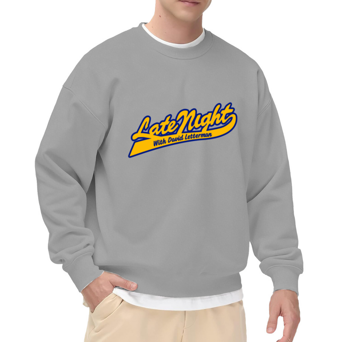 Late Night With David Letterman Retro TV Show Crewneck Sweatshirt