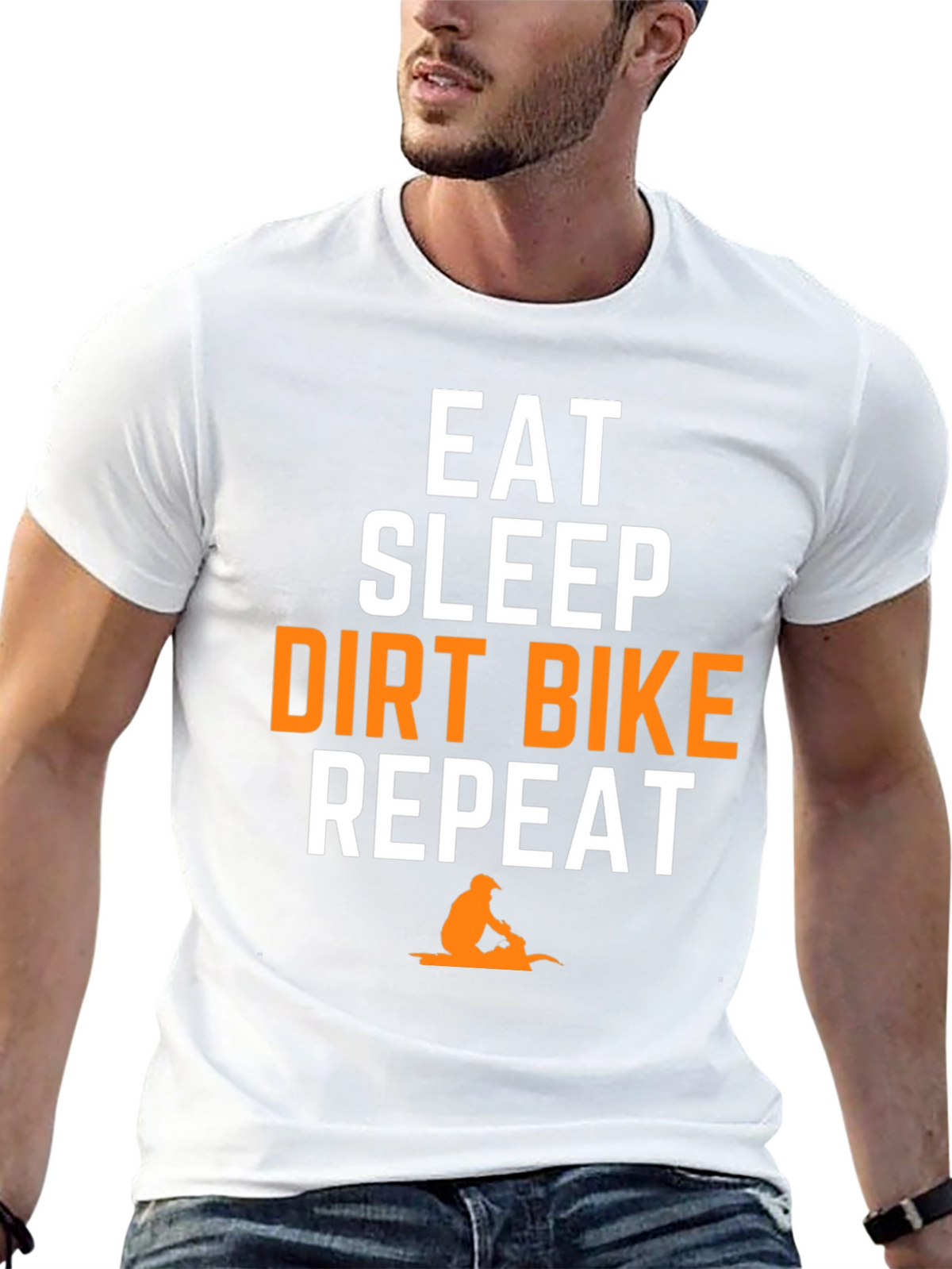 Eat Sleep Dirt Bike Repeat Graphic Tee