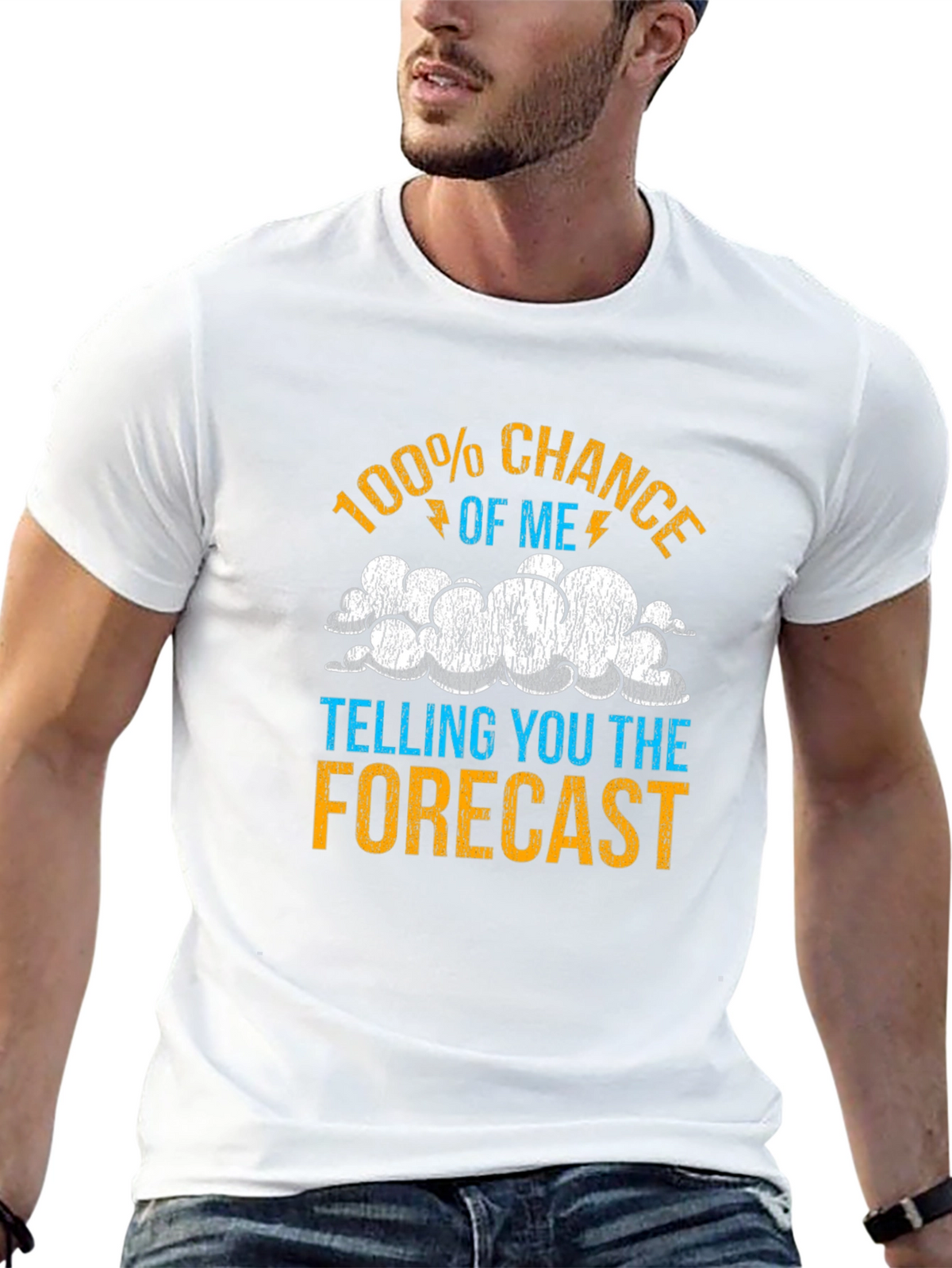 Funny Weather Forecast T-Shirt - 100% Chance Tee