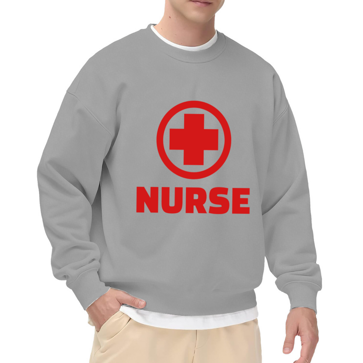 Vintage Red Cross Nurse Retro Medical History Art Sweatshirt