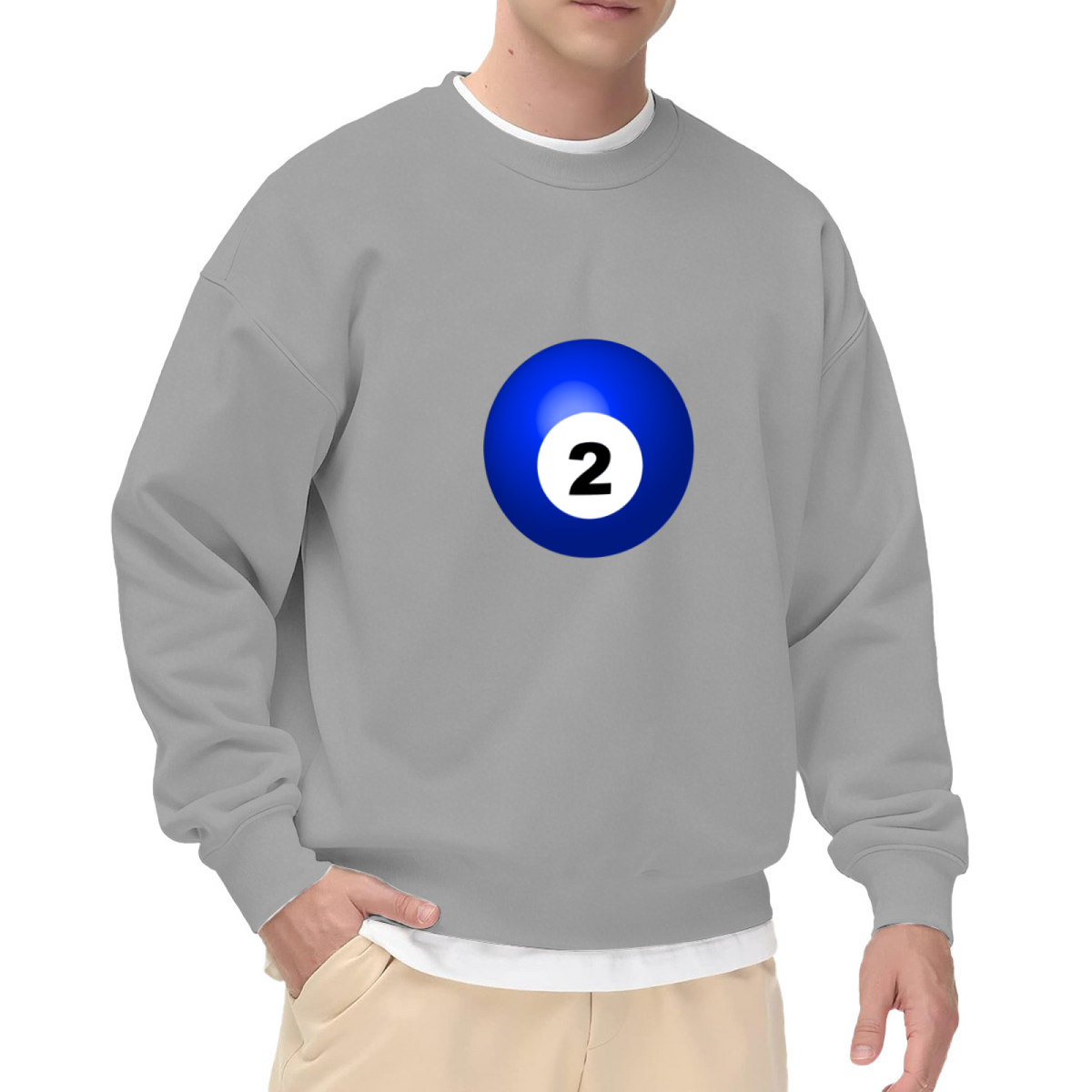 Billiard 2 Ball Retro Graphic Crewneck Sweatshirt