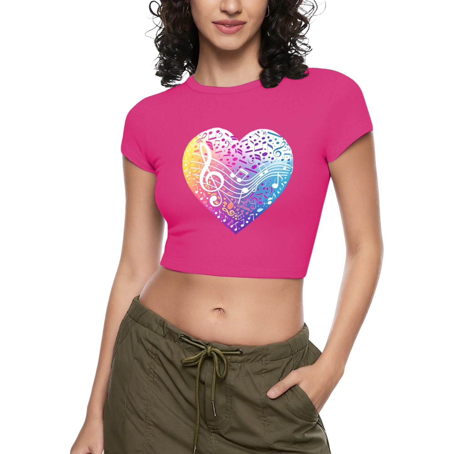 Gothic Tattoos Are Trashy Hot Pink Edgy Statement Crop Top