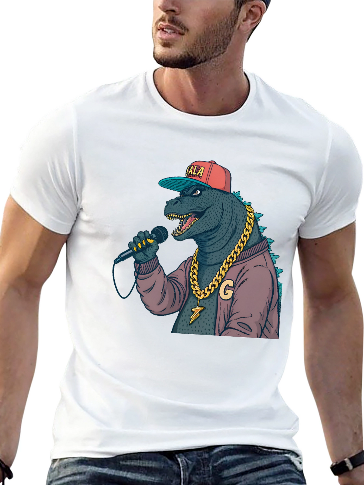Rapper Godzilla Graphic T-Shirt