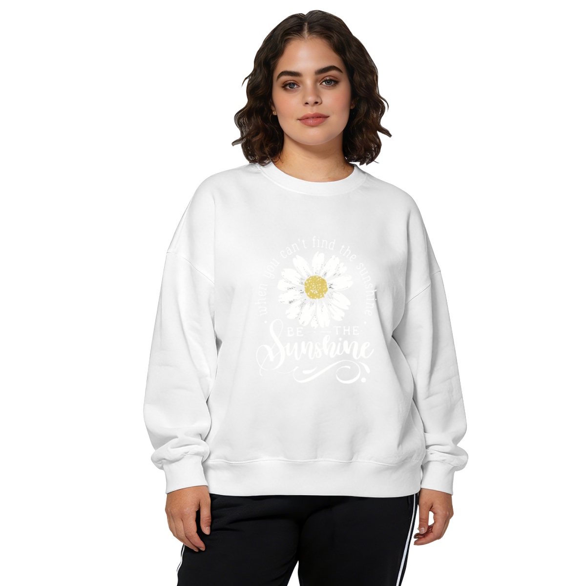Be The Sunshine Daisy Inspirational Crewneck Sweatshirt