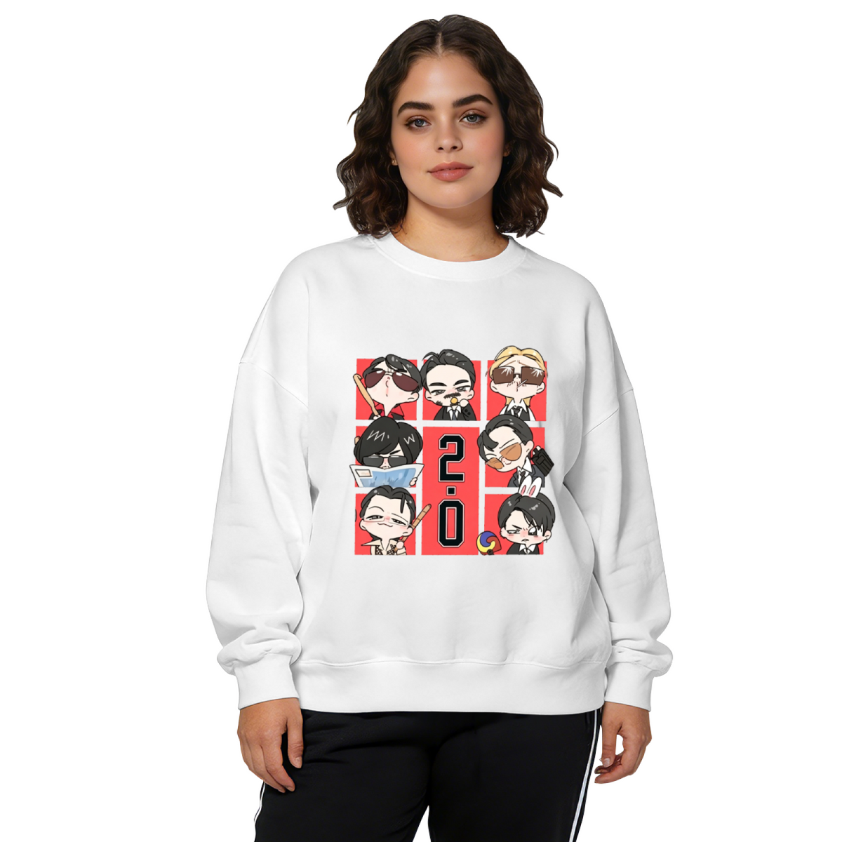 Astronaut Hanging On Thread Minimal Space Art Crewneck Sweatshirt