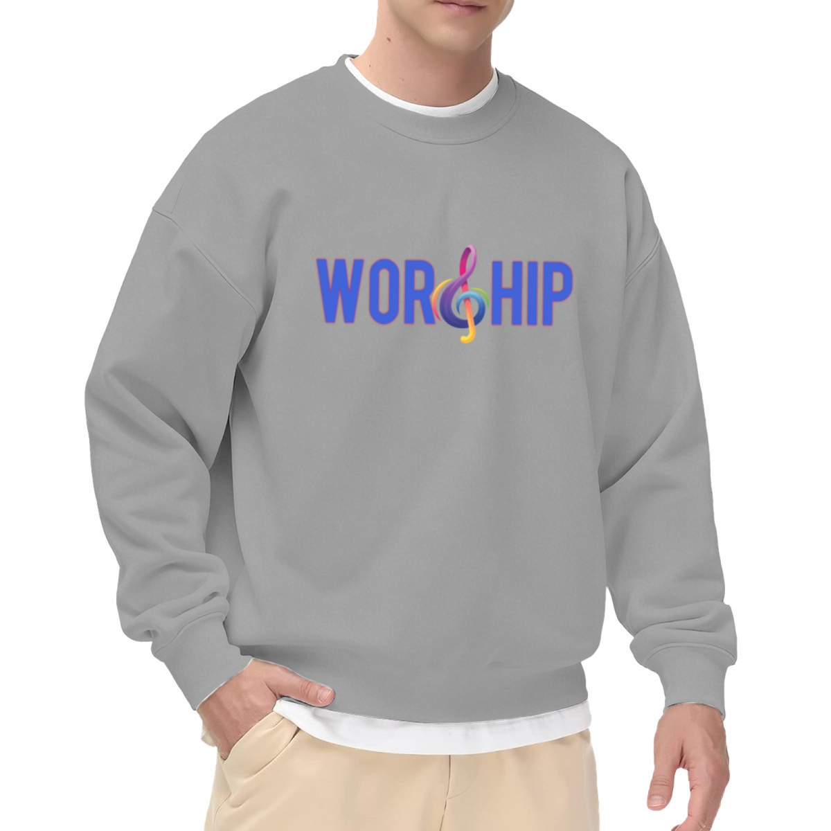 Worship Music Note Faith?Inspired Crewneck Sweatshirt