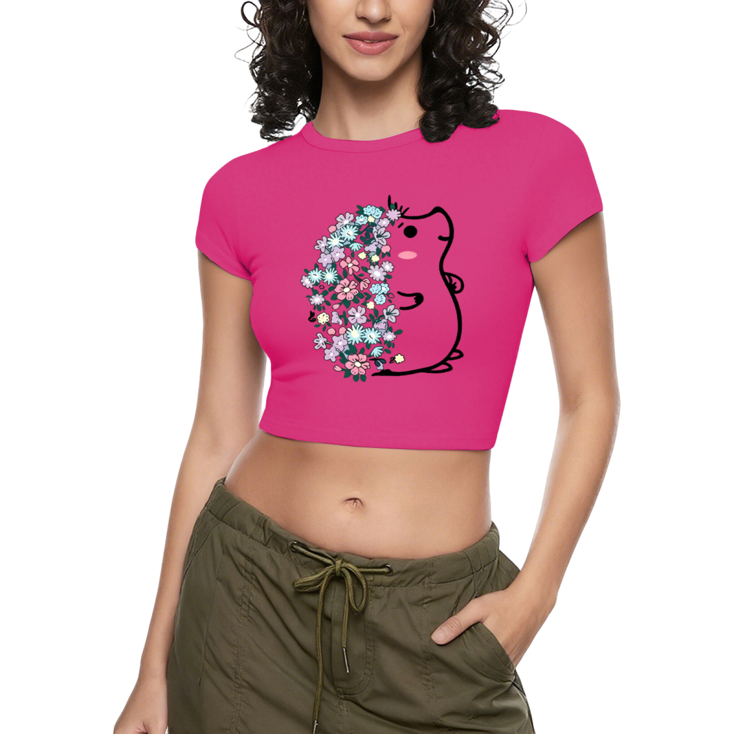 Wild West Bull Skull Western Grey Crop Top