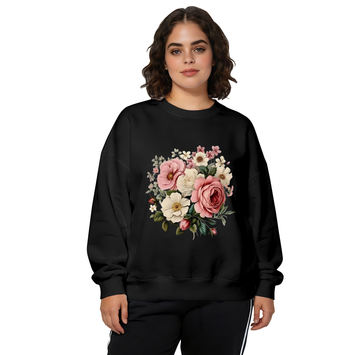 Vintage Retro Bouquet Floral Art Crewneck Sweatshirt