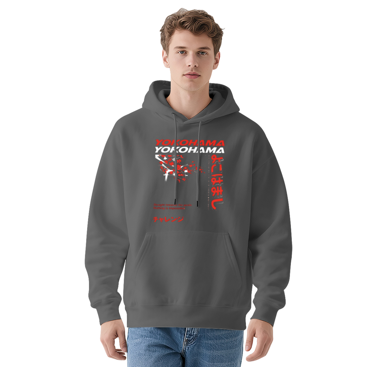 Yokohama Japan City Retro Urban Art Printed Hoodie
