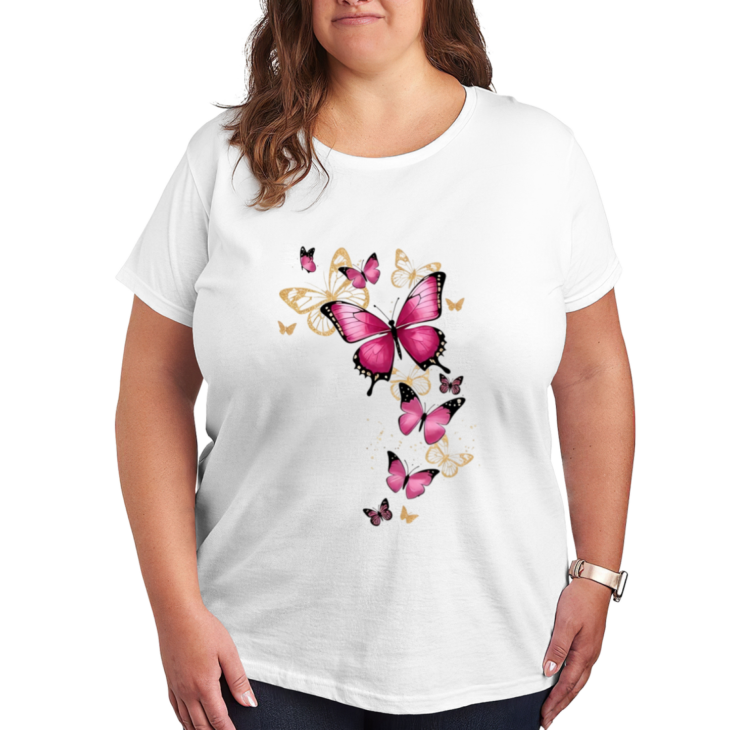 Emerald Green Butterfly & Rose Magical Floral Shirt