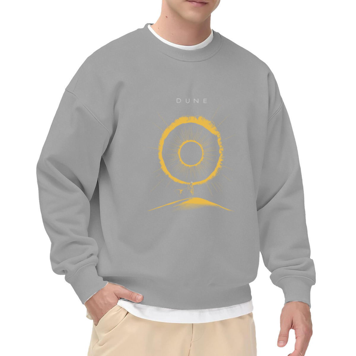 Dune Desert Sun Sci?Fi Movie Art Graphic Crewneck Sweatshirt