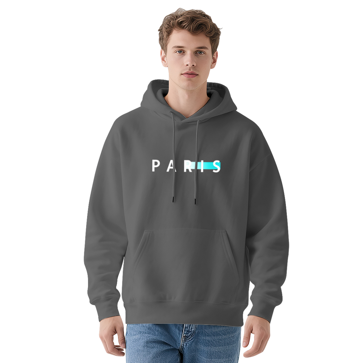 Paris Letter Print Casual Urban Style Hoodie