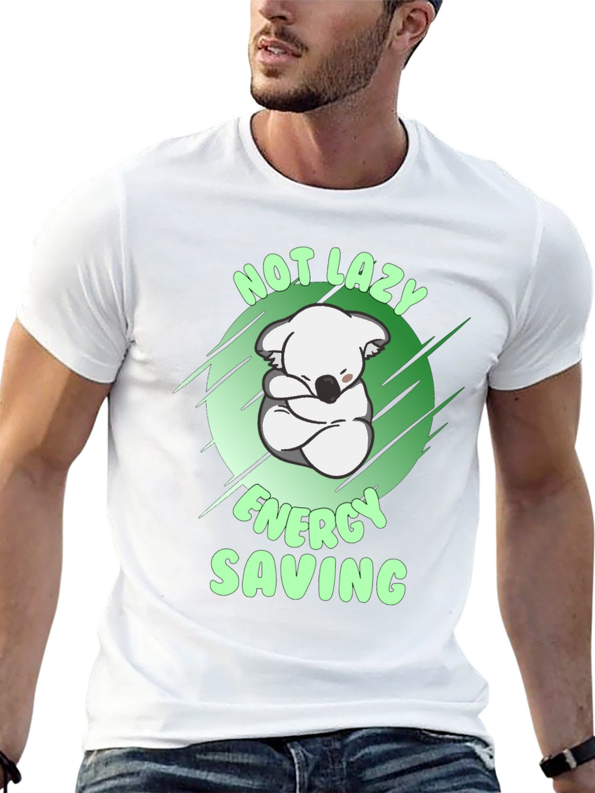 Not Lazy Energy Saving Koala T-Shirt