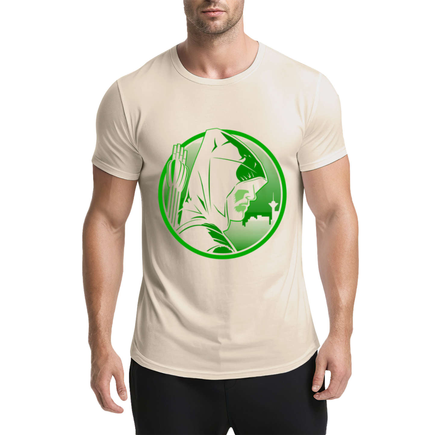 DC Arrow Green Arrow Comic Graphic Grey Tee